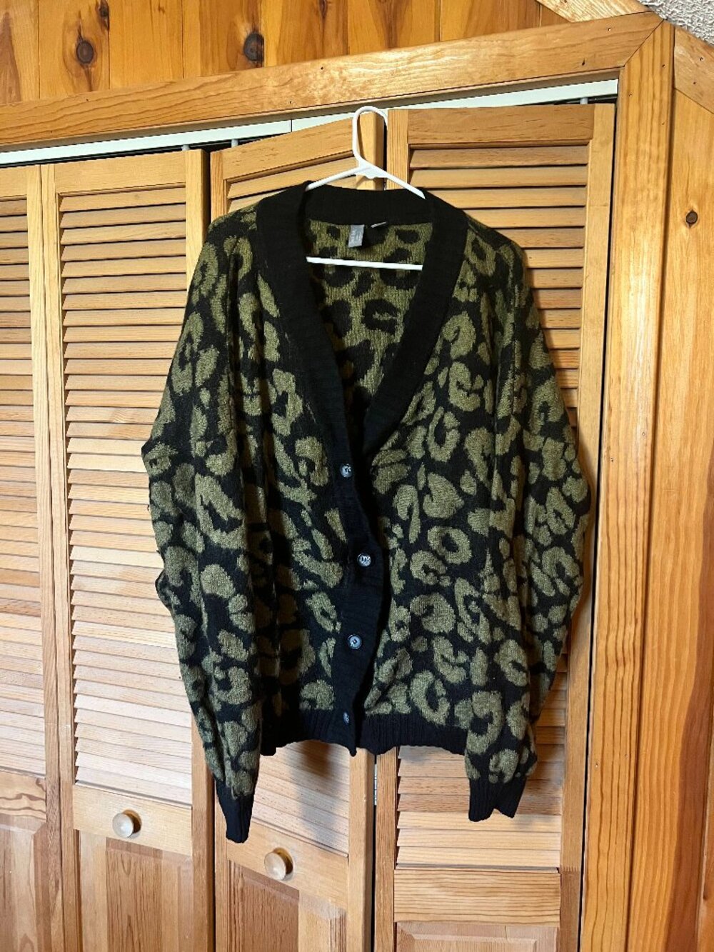 Sweaty Betty Leopard Wool Blend Cardigan - Sz 14